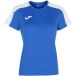 Joma Sportshirt Dames Academy Koninklijk Blauw/Wit Polyester Korte Mouw