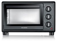Inventum Four à pizza et à pain 20 litres - Chaleur voûte et sole - Minuterie 120 min - 1600 W - Noir