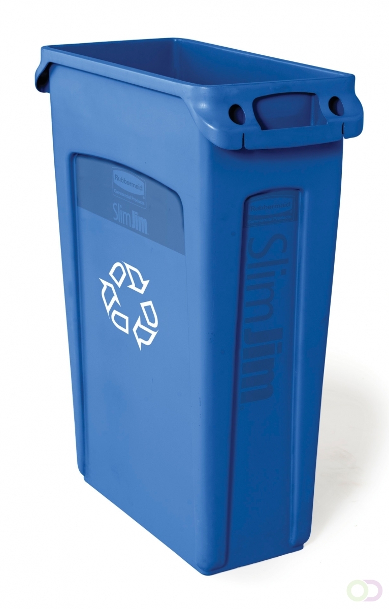 Rubbermaid Afvalscheiding Slim Jim Container 87 liter Blauw