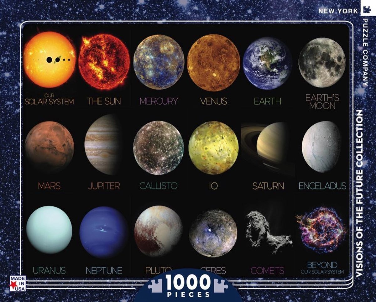 The New York Puzzle Company The Solar System - NYPC NASA Collectie Puzzel 1000 Stukjes