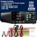 DC-laboratoriumvoeding - Instelbaar netsnoer - 15V 30A 450W - Geregelde spanning en stroom - Sneloplader voor accu's - 220V AC, EU-stekker