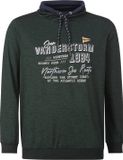 Jan Vanderstorm heren Sweatshirt - 68/70 - donkergroen - Plus Size