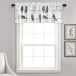 Lush Decor Rowley Vogels Gordijn Valance (Single Panel), 18" x 52", Blauw en Grijs
