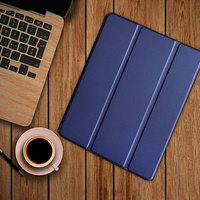 Stuff Certified iPad Mini 5 Leren Vouwbare Cover Hoesje Case Blauw