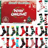 Adventskalender 2025 - Adventskalender - Unisexe Chaussettes Ensemble Multicolore - 24 Jours Surprise - Cadeau de Noël - Confortable et Chaud - Couleurs Aléatoires - Calendrier de l'Avent