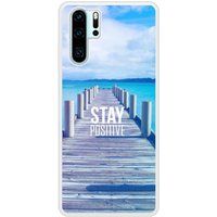 P30 Pro Stay positive bedrukt siliconen hoesje