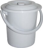 Curver Toiletemmer met deksel - 10L - Lichtgrijs