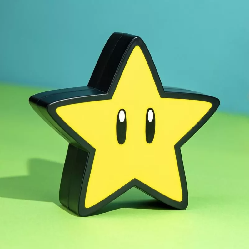 Paladone Super Mario Super Star Light - 12cm - Geel/Zwart