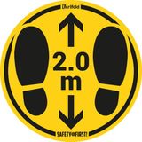 Tarifold Autocollant de sol 'pas' Jaune/Noir PVC