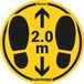 Tarifold Autocollant de sol 'pas' Jaune/Noir PVC