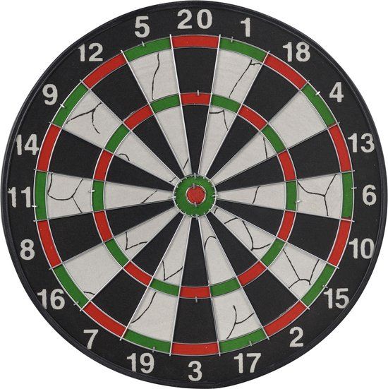Flocked Dartbord - Officiële Maat - Inclusief 6 Dartpijlen - Orion
