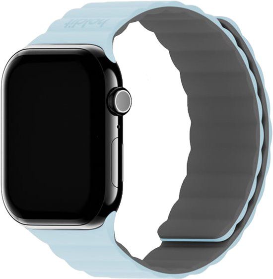 Holdit Siliconen bandje magneet voor de Apple Watch | 44/45/46/49 mm - Mineral Blue / Grey