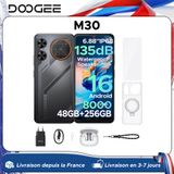 Doogee M30 Smartphone 135Db Speaker Android 16 8000Mah Batterij 6.88'' Scherm 48Gb Ram (6Gb +42Gb) 256Gb Rom Unisoc T7280 Nfc