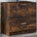 Maison Exclusive - Meuble bas pour lavabo, placage chêne fumé, 59x37x59 cm, panneau de particules
