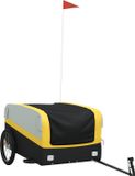 vidaXL Fietstrailer - 45 kg - IJzer - Zwart en Geel