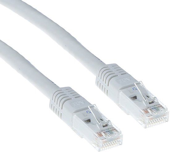 ACT Witte 1 meter U/UTP CAT5E patchkabel met RJ45 connectoren IB5401