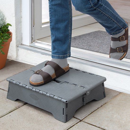 MAXIMEX Opvouwbaar Opstapje - Grijs - 10 cm