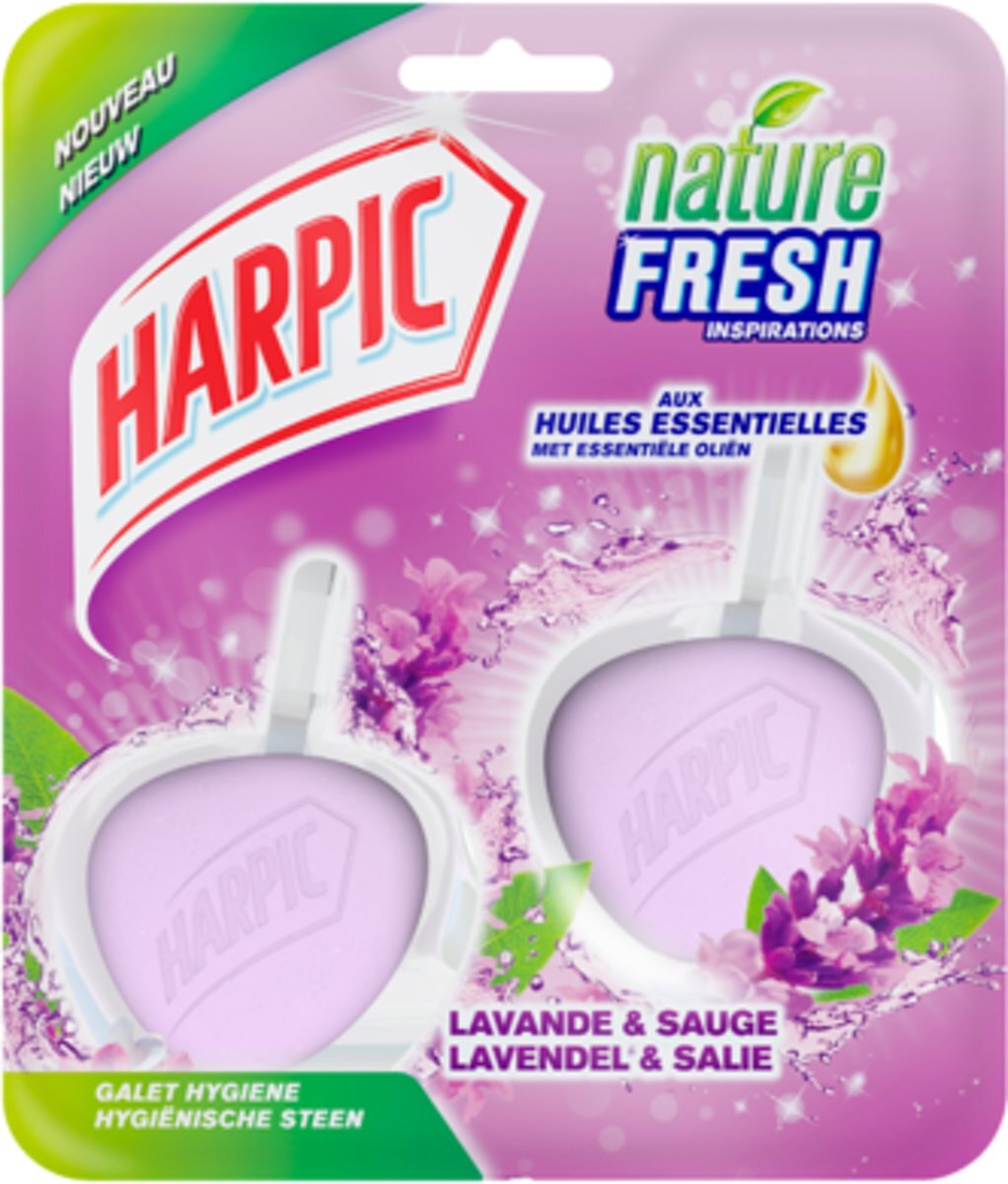 Harpic - Nature Fresh - Lavendel & Salie - Toiletblok - 2 blokjes