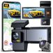 Dashcam-videorecorder met 3 camera's, 4K rijrecorder