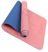 Tapis de yoga Tapis de Pilates Tapis de fitness - TPE - 6 mm - Antidérapant - Avec lignes de guidage