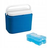 POTZ Cooler Box, Blue, Portable, with Removable Lid and Handle, Lightweight and Durable, Includes 2 Ice Packs, Ideal for Picnic, Camping, Beach – 10L