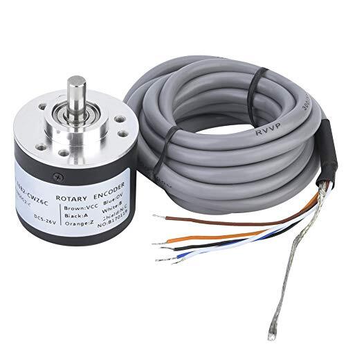 Fyearfly 2500P/R roterende encoder, incrementele codermodule, gelijkstroom 5-26V A, B, Z 3-fase uitgang met 2M kabel 6Mm D-as, voor intelligente controle verplaatsingsmeting