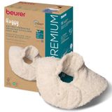 Beurer Huggy coussin chauffant lesté pour les épaules, coussin de nuque sans fil | Chauffe-nuque avec 1100 g, coussin de nuque chauffant avec remplissage de billes de verre, 3 niveaux de température, lavable en machine, crème