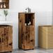 Maison Exclusive Armoire de salle de bain exclusive - Bois vieilli - 30 x 35 x 95 cm - Matériau composite en bois, métal