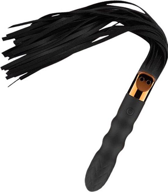 Vibrating Sex Whip | 2-in-1 Vibrator & Whip | High Quality | Black