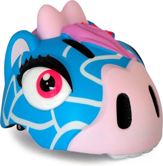 Crazy Safety Kinderfietshelm - Blauwe Giraf - Maat S (49-54 cm)