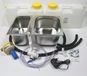 230V Mini-cuisine, présentoir de vente, kit, évier 325x265x200 + 325x176x200, double évier
