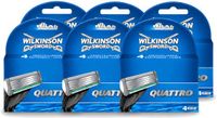 Wilkinson 6 x Lames de recharge Quattro - Avec tondeuse de précision - 4 lames - Lot économique