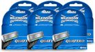 Wilkinson 6 x Lames de recharge Quattro - Avec tondeuse de précision - 4 lames - Lot économique