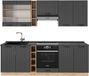Vicco Fame-Line Unité de cuisine complète – 235 cm, WB Anthracite Gris foncé