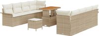 vidaXL Tuinbank Set Beige/Crèmewit