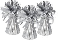 Folat poids de ballon - 3x - argent mat - 170 gramme - grappes de ballons à l'hélium