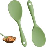 Spatule à mélanger en silicone pour purée de pommes de terre, riz et sushi - Antiadhésif - Spatules à mélanger - Vert - 22 x 6 cm