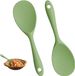 Spatule à mélanger en silicone pour purée de pommes de terre, riz et sushi - Antiadhésif - Spatules à mélanger - Vert - 22 x 6 cm