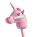 TRENDHAUS Rainbow Power 968869 Eenhoornpaard, ca. 11,5 x 24 x 77 cm, Hobby Horse met geluid, paard in de kleuren van de regenboog