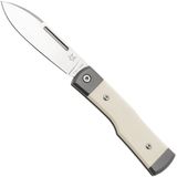 Fox Gunstock FX-558 BO, Satin M390, Titanium White Micarta, zakmes