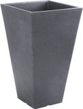 Pro Garden Bloempot/plantenpot - antraciet - kunststof - H45 cm - binnen/buiten gebruik
