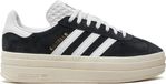 Adidas Gazelle Bold Frauen Schnürung Wildleder Plattform Turnschuhe Schwarz Weiß