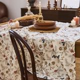 Coucke Grenades Tafelkleed met print in halflinnen, Beige, Rechthoek, 300 cm