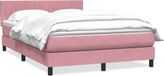 Maison Exclusive - Lit boxspring avec matelas, rose, 140x210 cm, velours