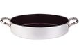 Pentole Agnelli ALSA2106S32 steelpan met handgrepen, aluminium, zilver, 32 cm