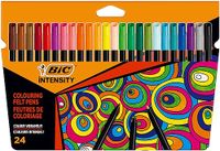 BIC Intensity Premium Viltstiften met medium punt - 24 stuks in diverse krachtige kleuren