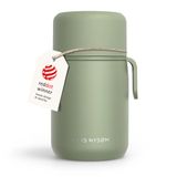 LARS NYSØM Vacuüm Geïsoleerde Voedselcontainer van Roestvrij Staal - Lekvrije Lunchpot voor Warme en Koude Gerechten, Brede Thermosbeker voor Soep, Werk & Reizen (Sage Green)