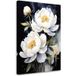 Tableau Moderne Pivoines Blanches Fleurs Plantes Nature 70x100