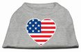 Mirage American Flag Heart Screen Print Shirt, XXX-Large, Grijs