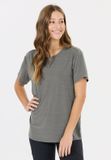 Athlecia Lizzy W Slub S/S Tee Training T-shirt Korte Mouw Dames Grijs